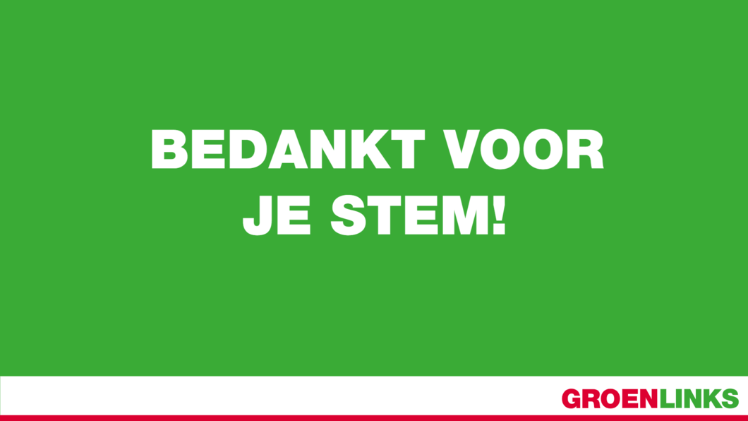 bedankt voor je stem!