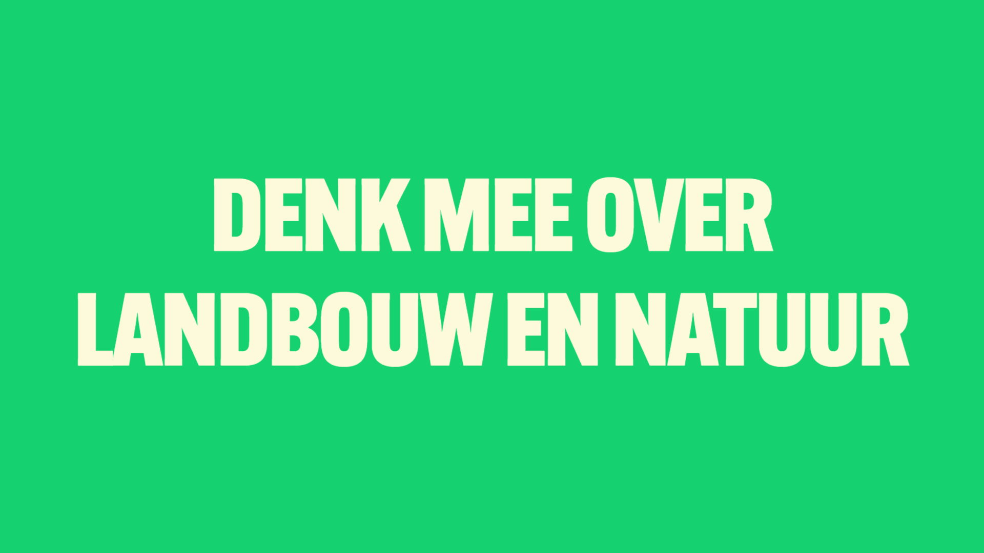 Denk mee over landbouw en natuur