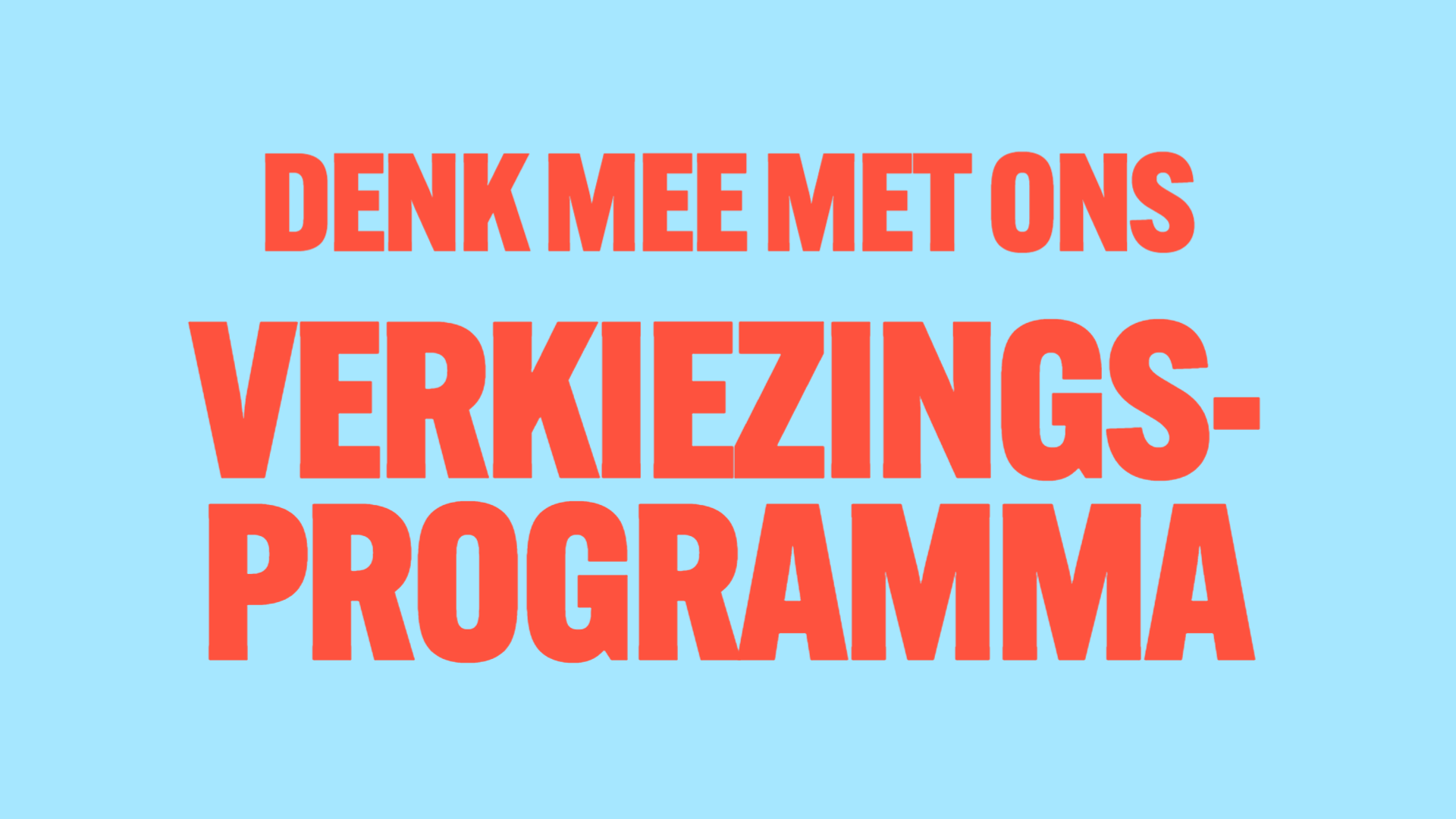 Denk mee met ons verkiezingsprogramma